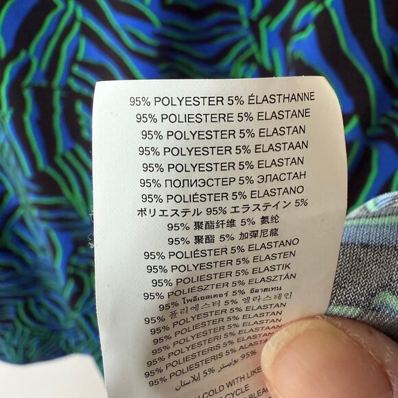 Michael Kors Liquid Knit blue black short sleeve blouse size 3X - Picture 7 of 10